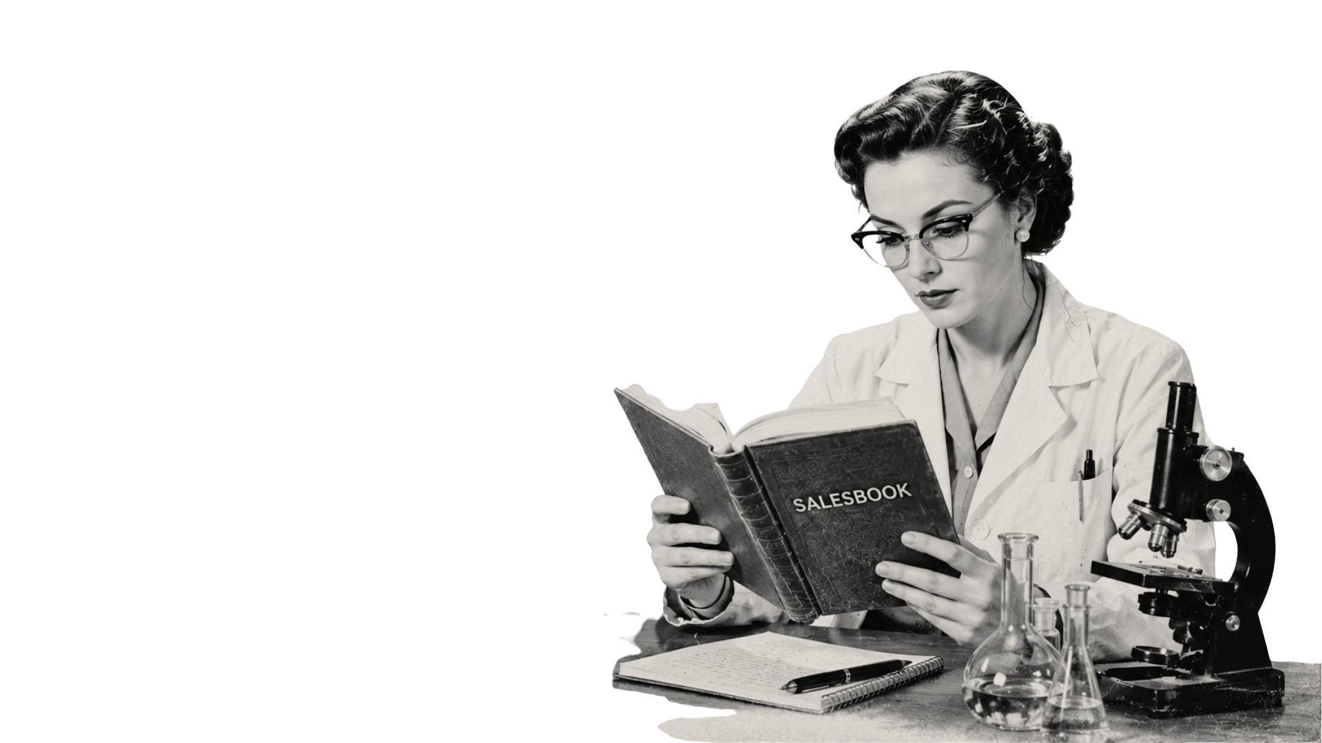 Donna con salesbook in mano
